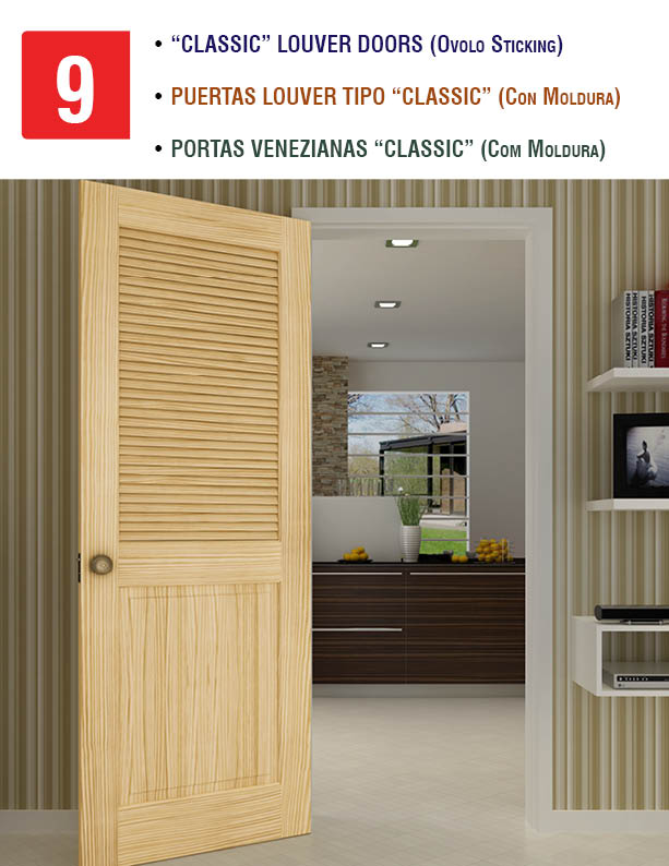 9 Classic Louver Doors (Ovolo Sticking)